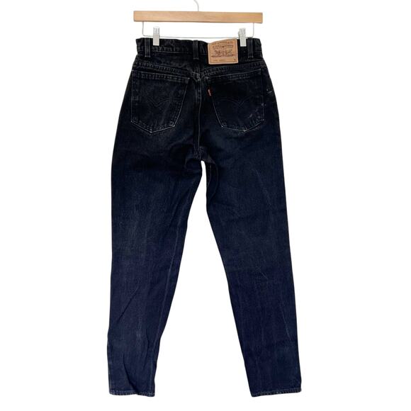 Vintage Levis 10950 Orange Tab Black Relaxed Tapered Jeans Sz 7 - Picture 5 of 5